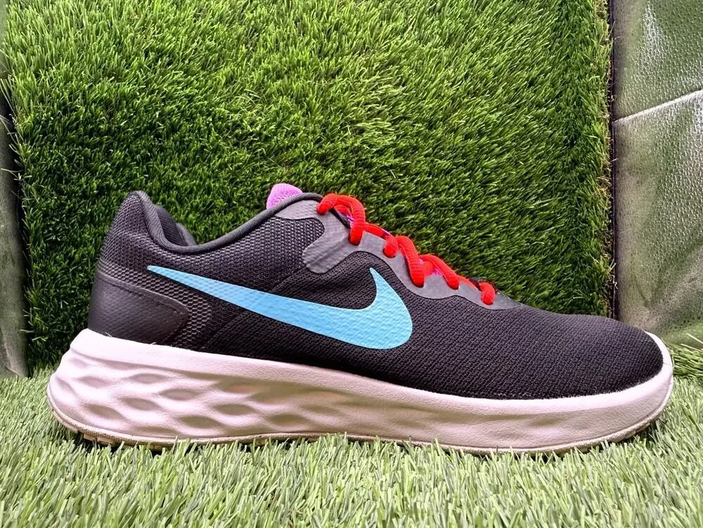 Nike Revolution 6 DC3729-011 Athletic Sneaker Women's 9 Black Mesh Cushioned